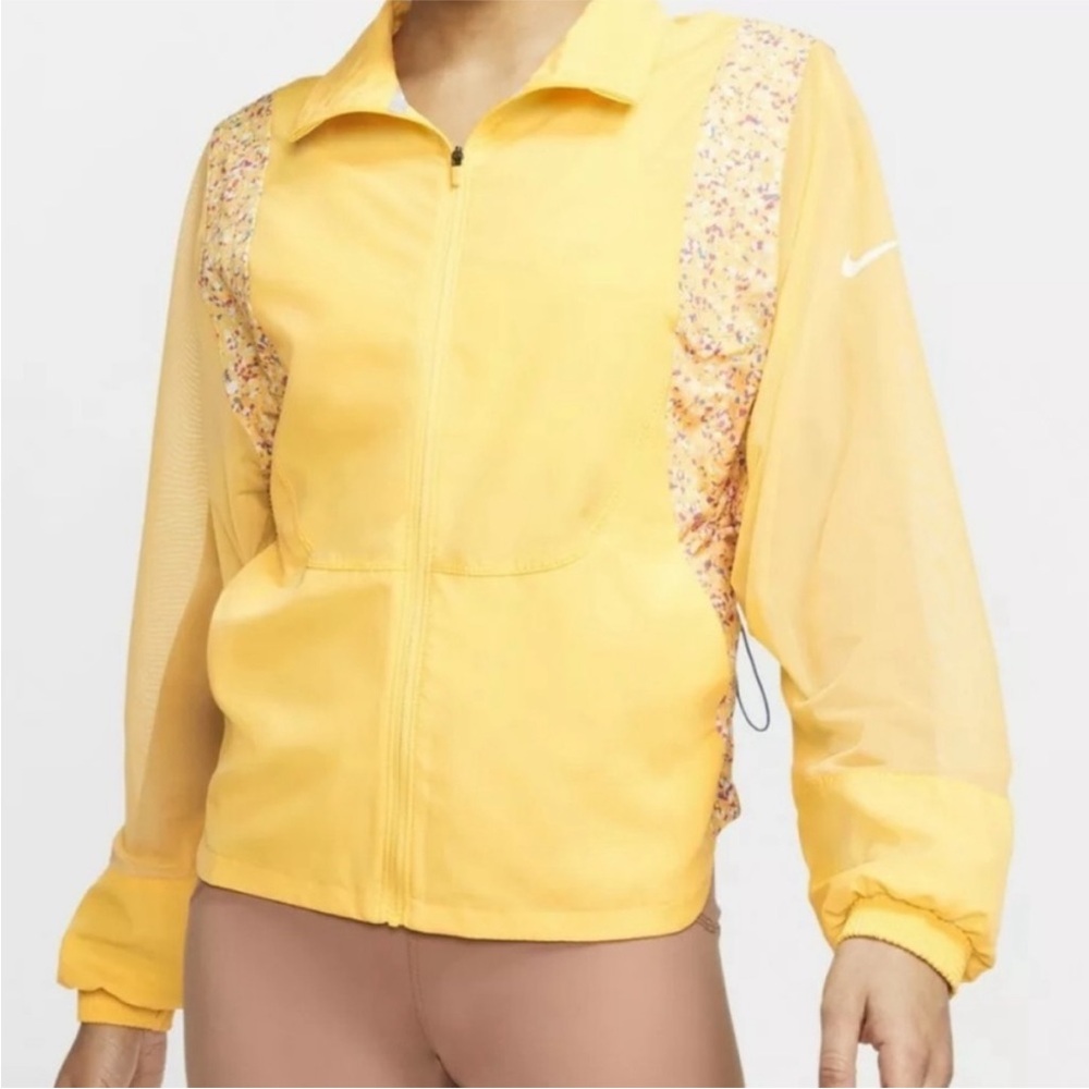 Nike Women's Floral Yellow Bomber Jacket